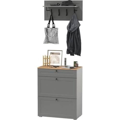 Прихожая Остин №9 Графит/дуб золотой