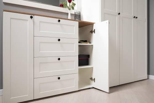 Остин Спальня 1 белый/дуб золотой