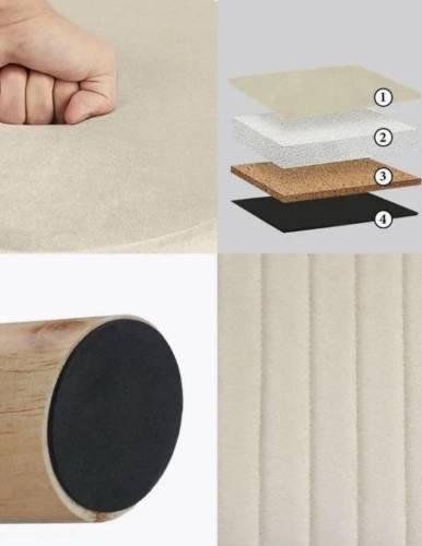 А9 Банкетка стеганная (на ножках), №01 Молочный