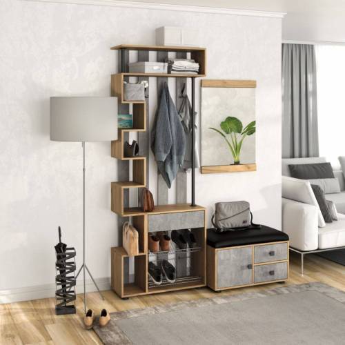 Прихожая мини-лайт компл. 1 дуб крафт/ателье светлое