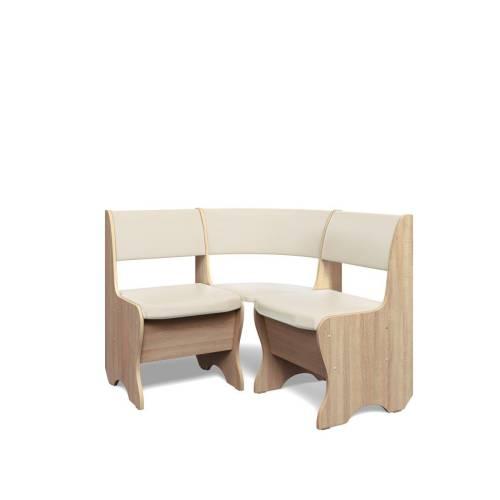 Кухонный набор Тюльпан-мини / дуб сонома / экокожа КРЕМ