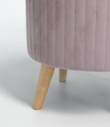 А-1 Пуф круглый стеганный (на ножках), №15 Пудра