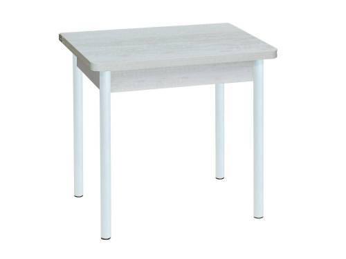 Стол обеденный ЭКО 80*60 / Бетон пайн белый /Опора № 2-круглая муар белый