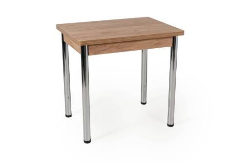 Стол поворотно-раскладной Ирис / Дуб Крафт Золотой / Серебро