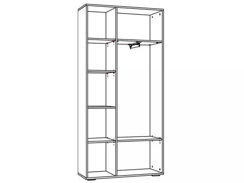 НМ 013.36 Шкаф для одежды Ливорно /дуб бунратти / софт графит