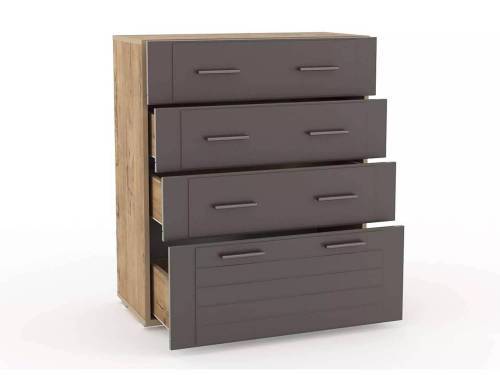 НМ 040.46 Комод Livorno /дуб бунратти / софт графит