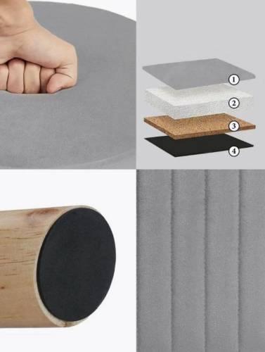 А9 Банкетка стеганная (на ножках), №25 Серый