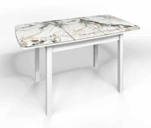 Стол СМ-6 Флорида опора массив прямая белый