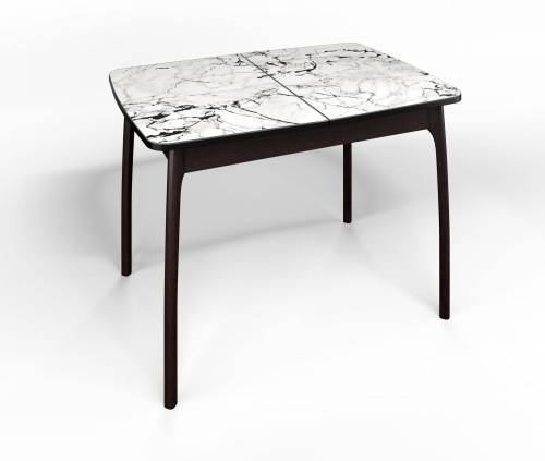 Столовая группа Волна-Флорида СМ-1 ноги массив изогнутые венге/латте