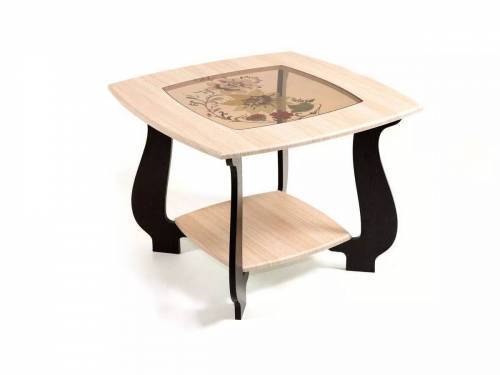 Стол журнальный СЖ-22 с рисунком Р1 дуб/венге