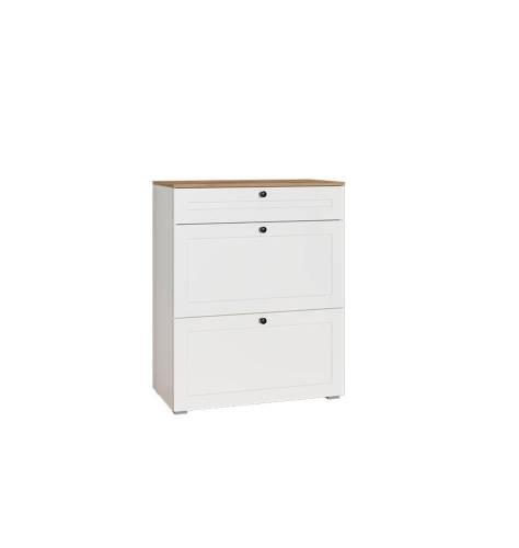 Прихожая Остин 3 Белый шагрень/Дуб Вотан