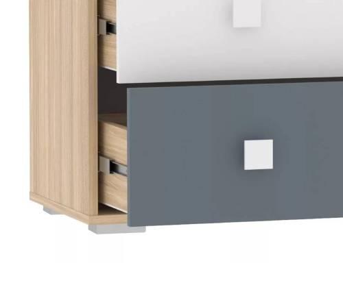 НМ 041.67 Комод Элиот Белый/Маренго/Баунти Песочный