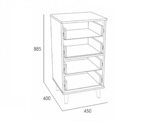 НМ 040.17 Комод Дакота, Сантьяго/Дуб Делано