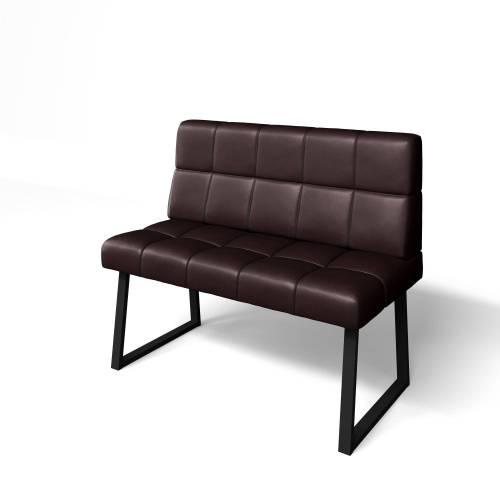 Кухонный диван Реал РМД 1100 / Экокожа Умбер / Черный муар