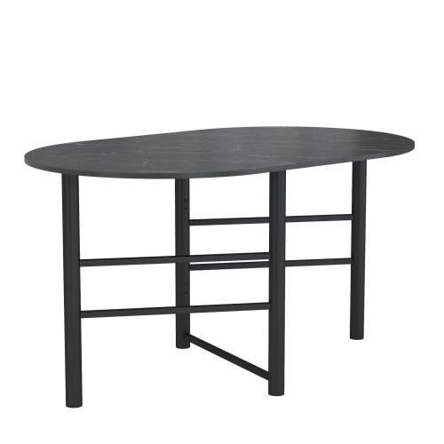 Стол 42.41 "Октава" (раскладной) (мрамор черный / металл черный)