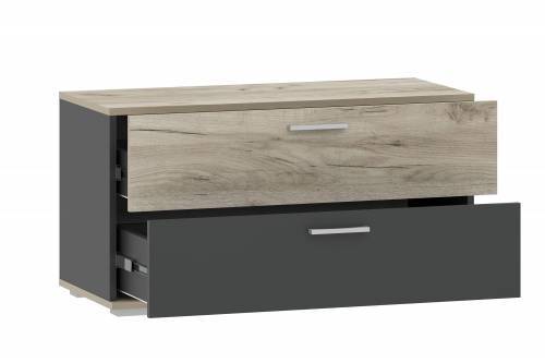 Прихожая Санти-2 Антрацит/Дуб крафт серый