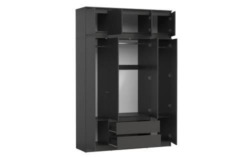 Шкаф Берген 82.01+Антресоль 82.04 (ЛДСП Диамант серый)