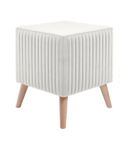 А-3 Пуф квадратный стеганный (на ножках), №01 Молочный