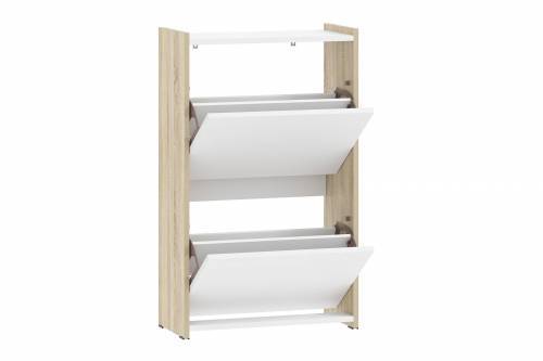 Тумба для обуви НМ 013.22 Симпл Дуб сонома/белый