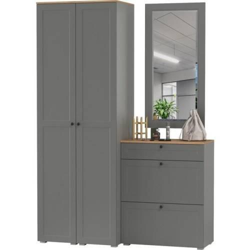 Прихожая Остин №51 Графит/дуб золотой