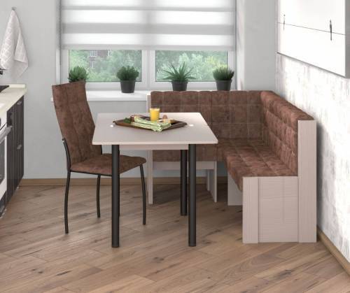 Угловая скамья Квадро бодега/коньяк