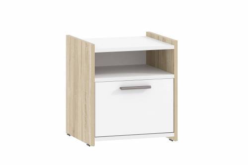 Тумба прикроватная НМ 013.11 Симпл Дуб сонома/белый