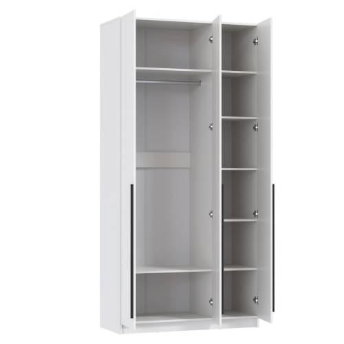 Шкаф для одежды 67.08 "Брандо" (3-х дв.) МДФ Белый