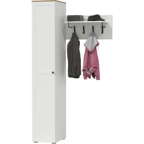 Прихожая Остин №31 Белый шагрень/дуб золотой