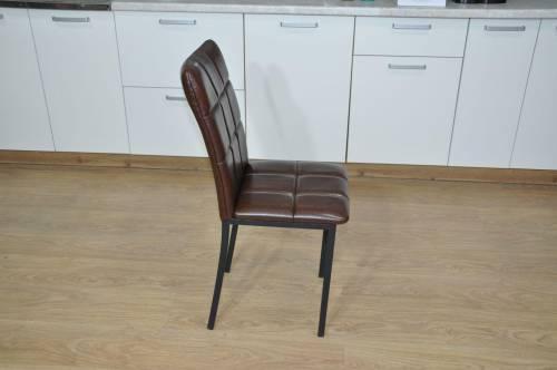 Стул Текс-2 кожзам Коричневый/каркас черный