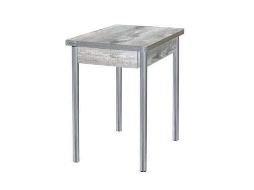 Стол обеденный Глайдер  / Бетон пайн темный /Опора № 2-круглая серебристый металлик