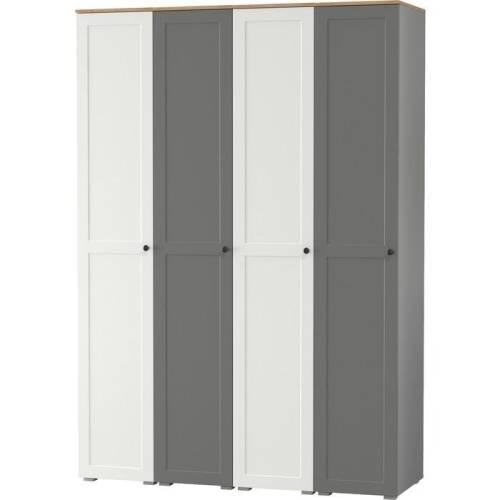 Набор мебели Остин №12 Белый шагрень/Графит/дуб золотой