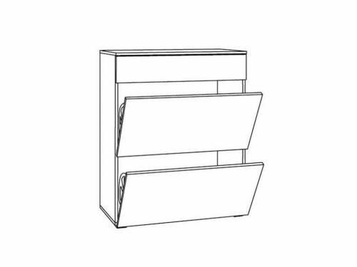 Остин Тумба для обуви 16.121 Серый графит/Дуб Вотан