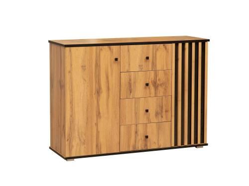 Комод Либерти 51.04 (опора 20) Дуб вотан/Черный