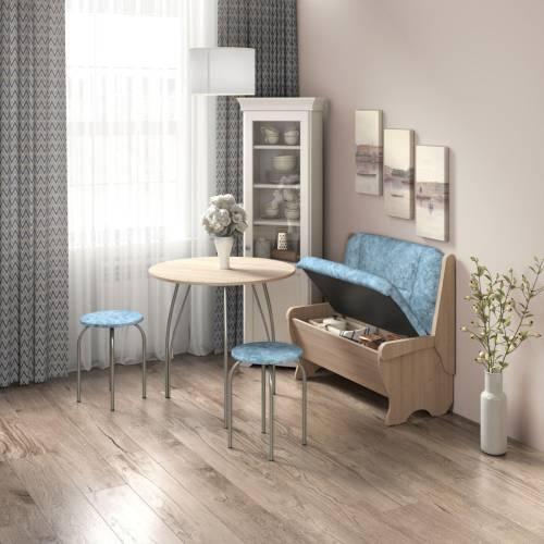 Скамья Лотос 950 / Дуб Сонома / Велюр Лагуна