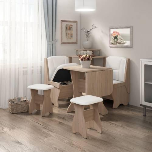 Скамья Лотос 550 дуб/милк