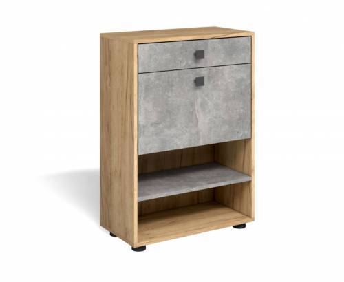 Тумба для обуви Мини-Лайт МЛ-4 дуб крафт/ателье светлое