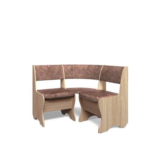 Кухонный набор Тюльпан-мини / дуб сонома / велюр Коньяк