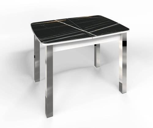 Стол СМ-3 Флорида ноги окрас квадратный белый/хром