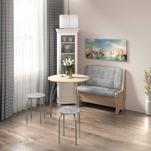 Скамья Лотос 950 / Дуб Сонома / Велюр Графит