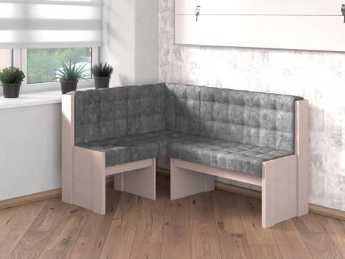 Угловая скамья Квадро Бодега/ Велюр Графит