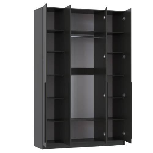 Шкаф для одежды 67.09 "Брандо" (4-х дв.) (диамант серый/фасад ЛДСП диамант серый)