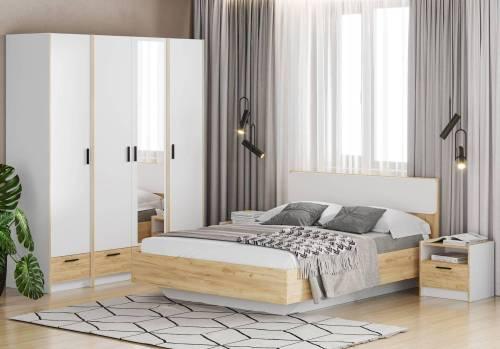 Набор шкафов Оттавия №4 / Белый / Дуб Крафт Золотой