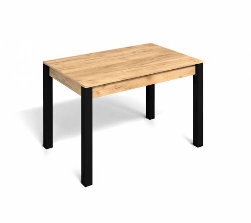 Стол Милан-1 Бител дуб крафт золотой/черный