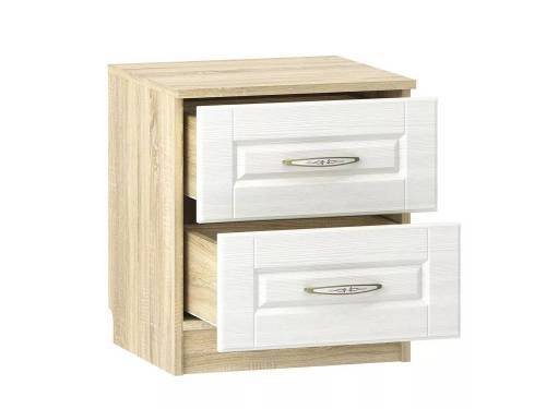 Тумба прикроватная НМ 040.37 Оливия Дуб Сонома/белое дерево