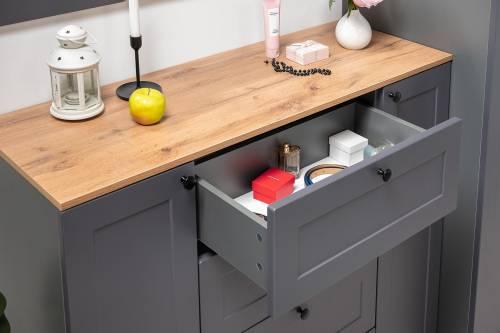 Остин Спальня 1 графит/дуб золотой