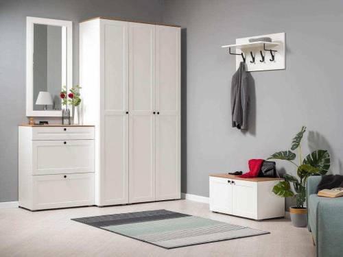 Прихожая Остин 1 Белый шагрень/Дуб Вотан