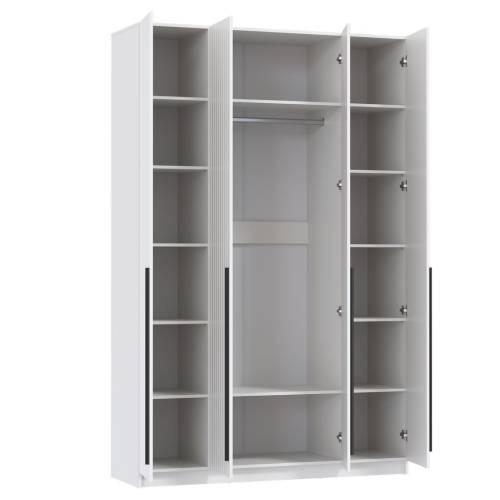 Шкаф для одежды 67.09 "Брандо" (4-х дв.) МДФ Белый