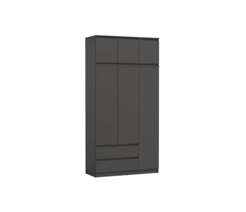 Шкаф Берген 82.02+Антресоль 82.05 (ЛДСП Диамант серый)