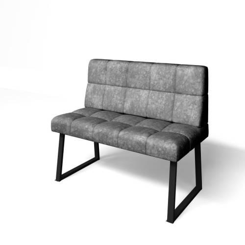 Кухонный диван Реал РМД 1100 / Велюр Графит / Черный муар