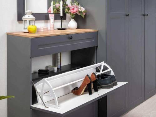 Остин Тумба для обуви 16.121 Серый графит/Дуб Вотан